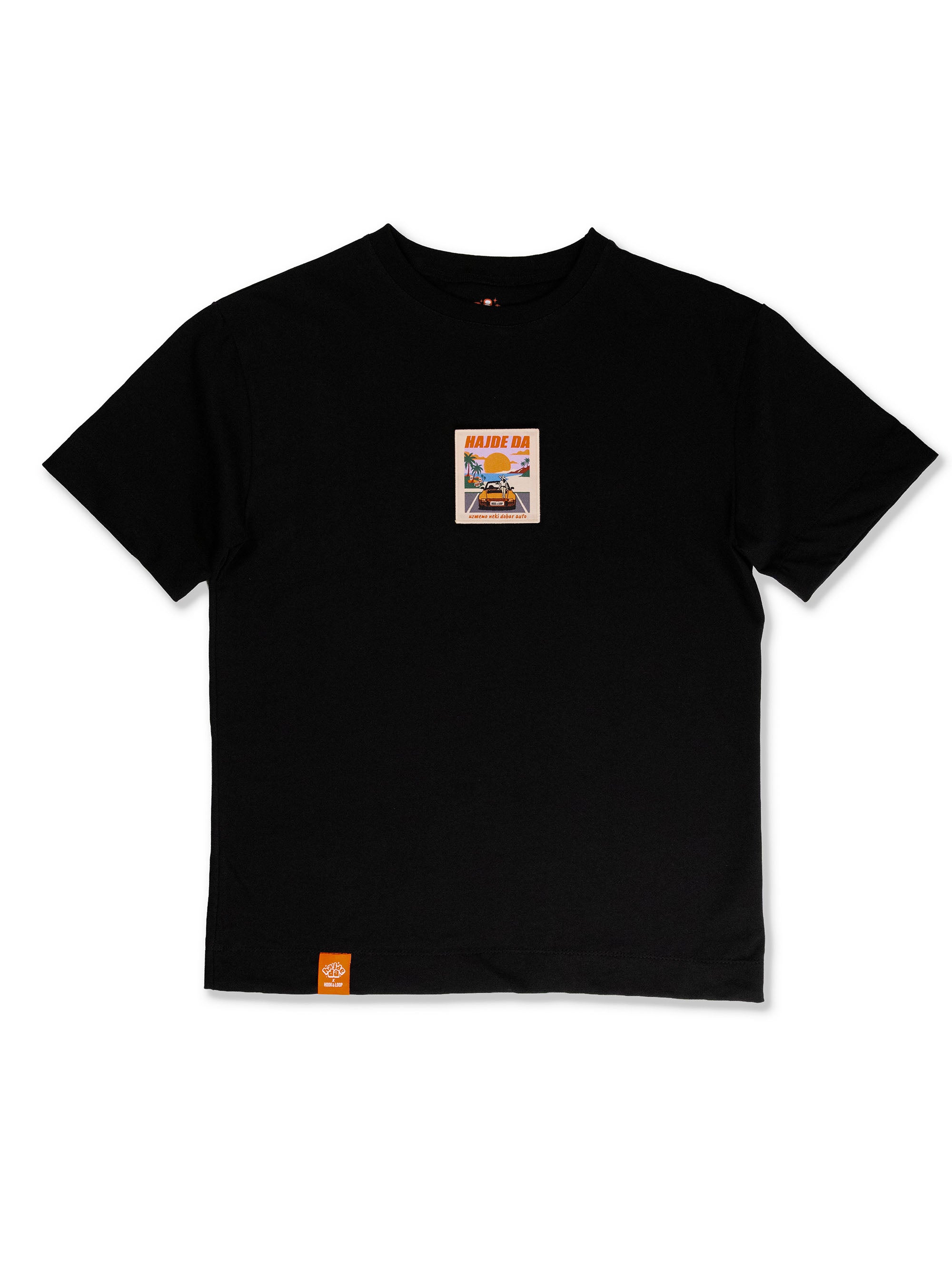 HAJDE DA x Hook & Loop crna majica sa izmenjivim bedžem #color_black