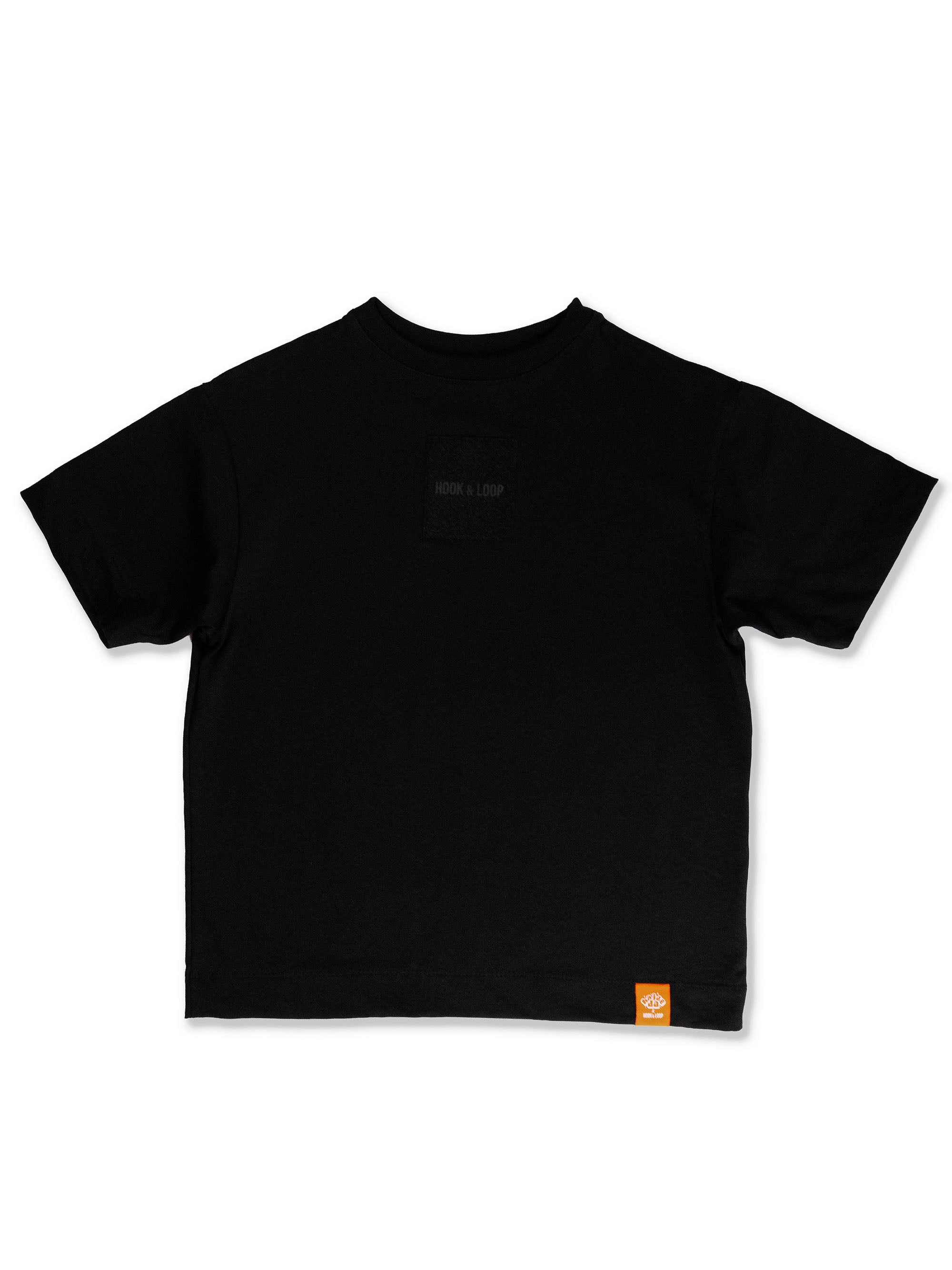 HAJDE DA x Hook & Loop crna majica, bedževi u setu #color_black
