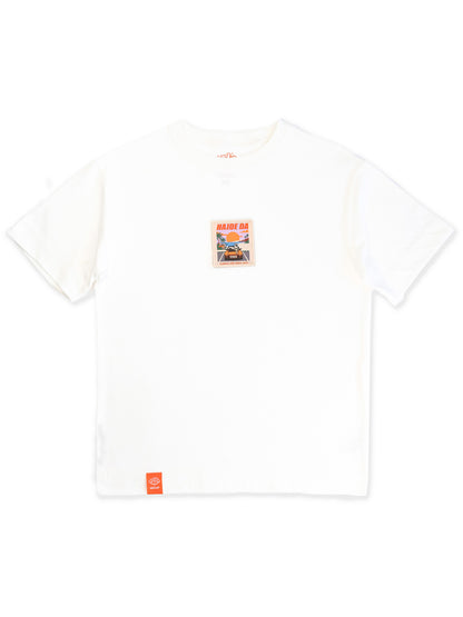 HAJDE DA x Hook & Loop bela oversized majica, detalj #color_white