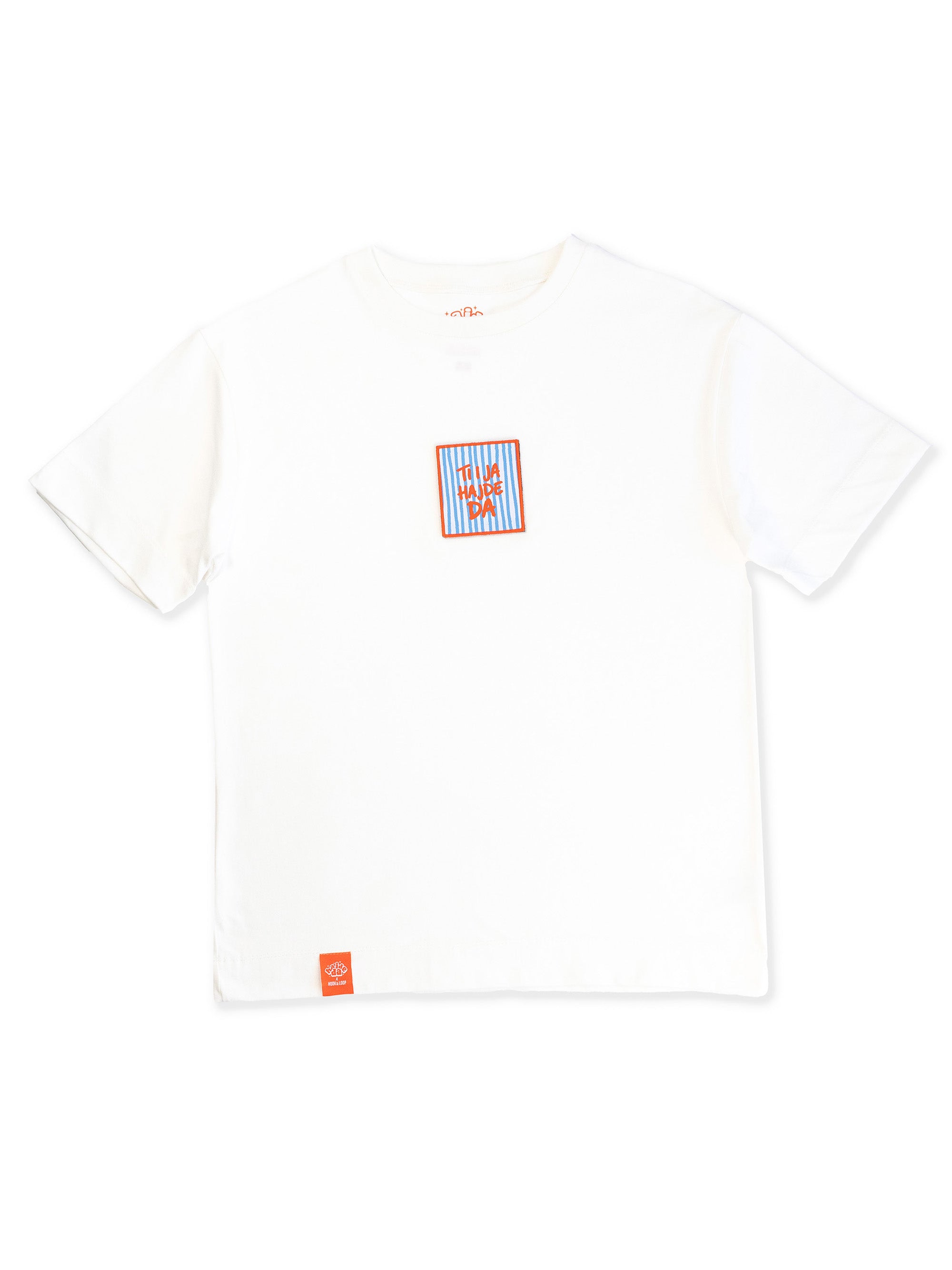 HAJDE DA x Hook & Loop bela majica, čičak panel #color_white