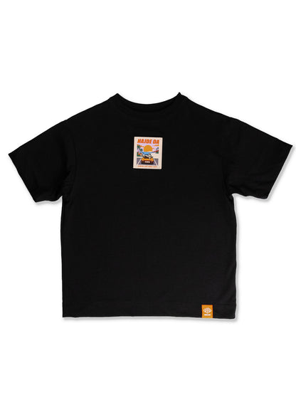 HAJDE DA x Hook & Loop crna majica, bedževi u setu #color_black