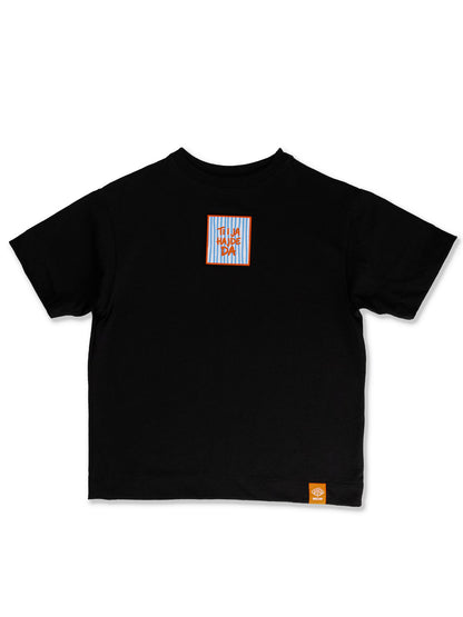 HAJDE DA x Hook & Loop crna majica, bedževi u setu #color_black