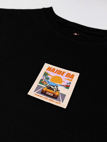 HAJDE DA x Hook & Loop crna majica, model spreda #color_black