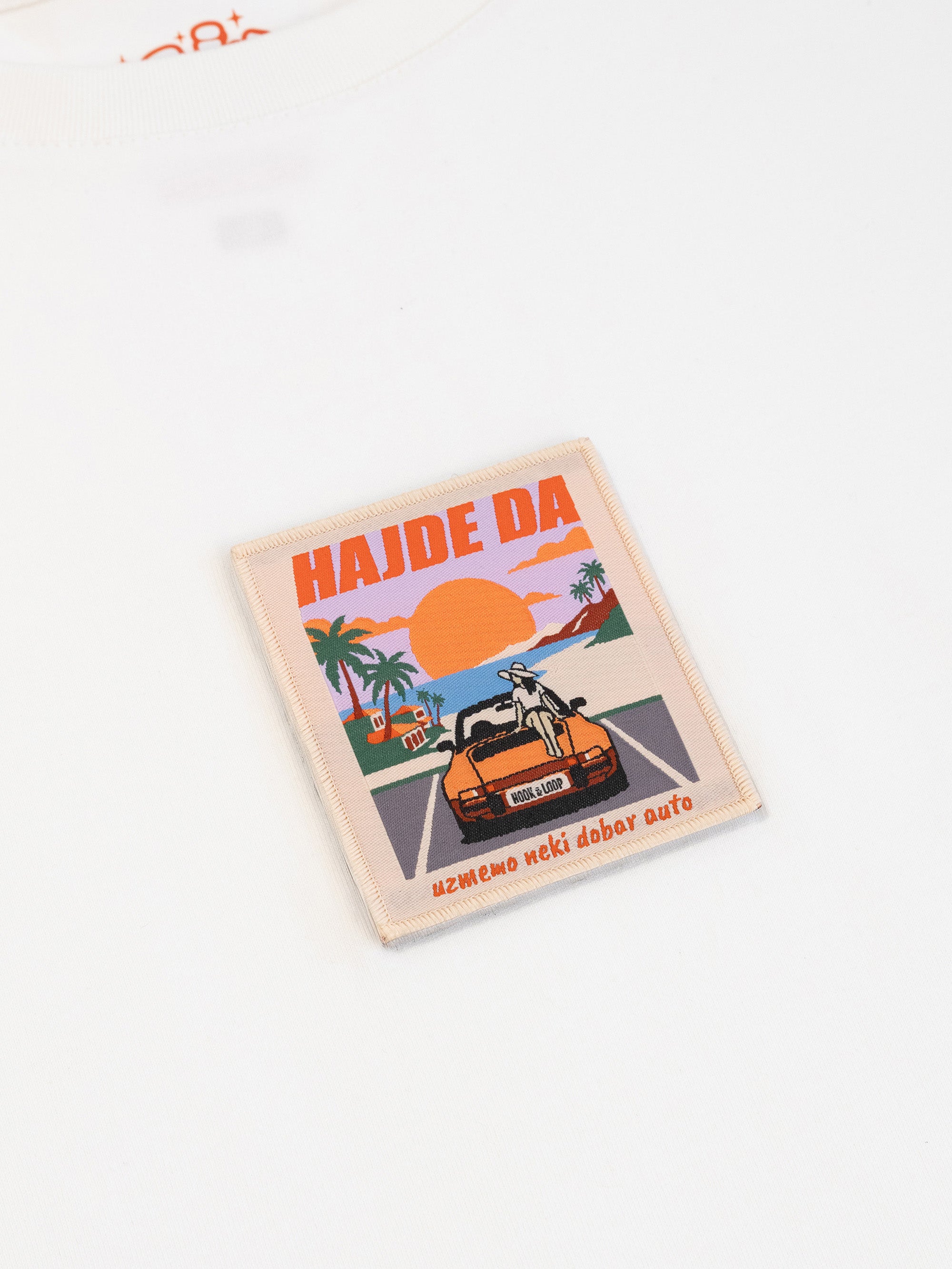 HAJDE DA x Hook & Loop bela majica sa izmenjivim bedžem #color_white