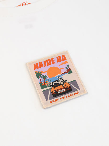 HAJDE DA x Hook & Loop bela majica sa izmenjivim bedžem #color_white